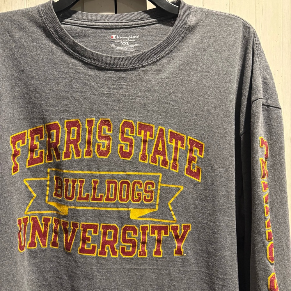 Champion Ferris State University Bulldogs Gray Long Sleeve T-shirt